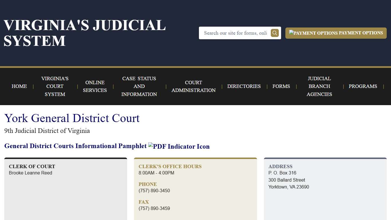 York General District Court | Virginia Court System