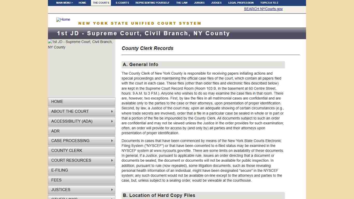 County Clerk Records | NYCOURTS.GOV