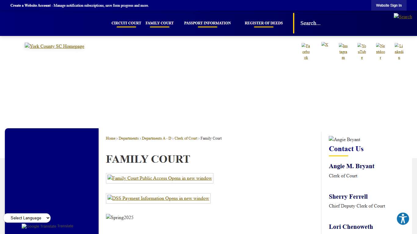 FAMILY COURT | York, SC